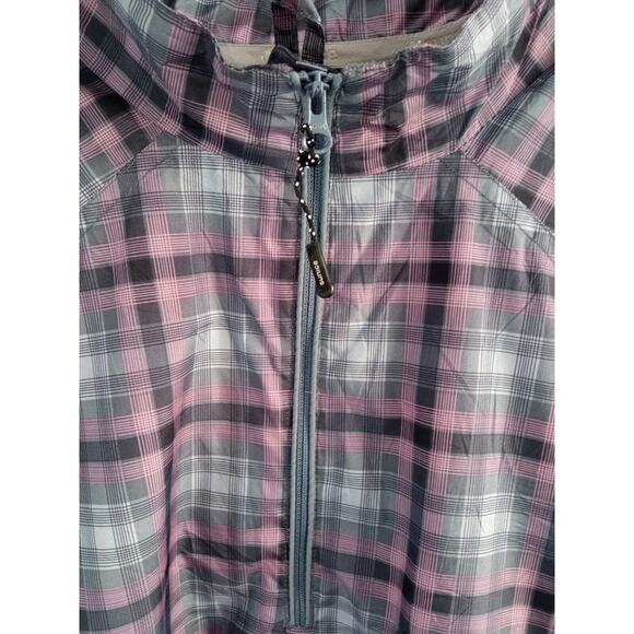 Sunice Weather Womens 1/4 Zip Pullover Windbreaker Pink Plaid Size Large - Picture 7 of 10